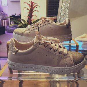 Ninety Union Pink Glitter Low Top Casual Sneaker